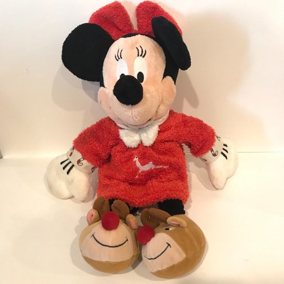 Disney Store Exclusive Mickey and Minnie Mouse Christmas Plush - Picture 2 of 11